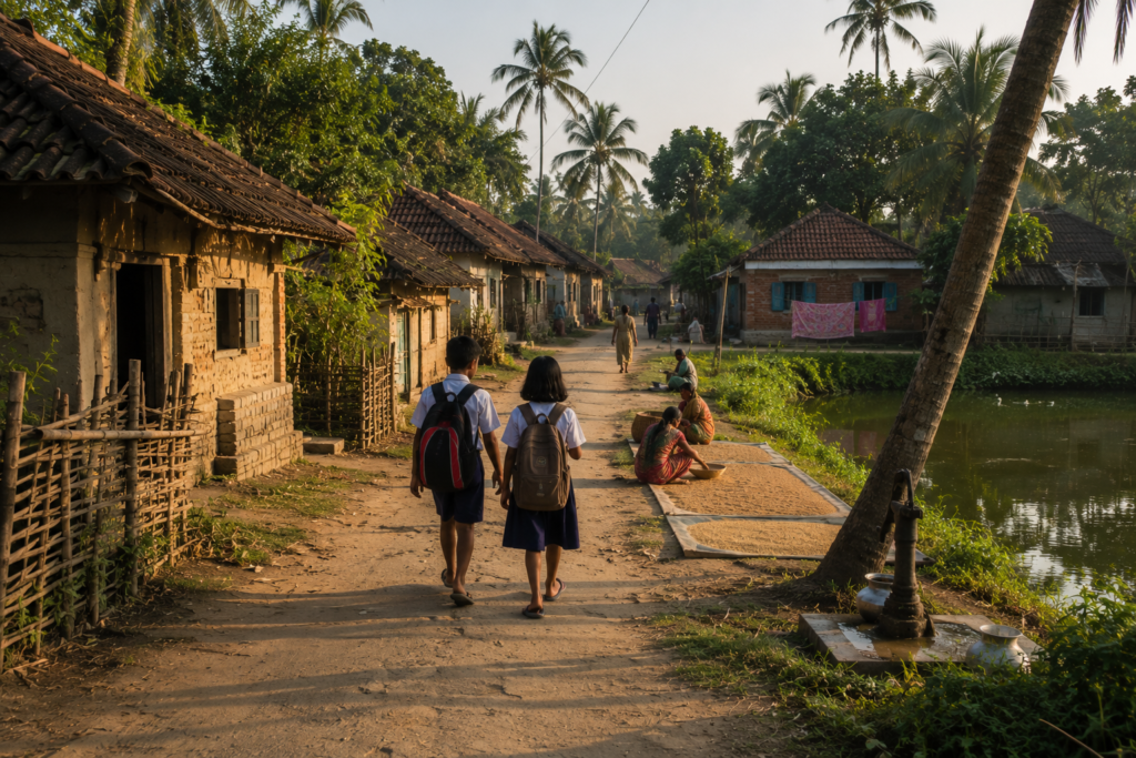 Haroa Walking Through the Villages