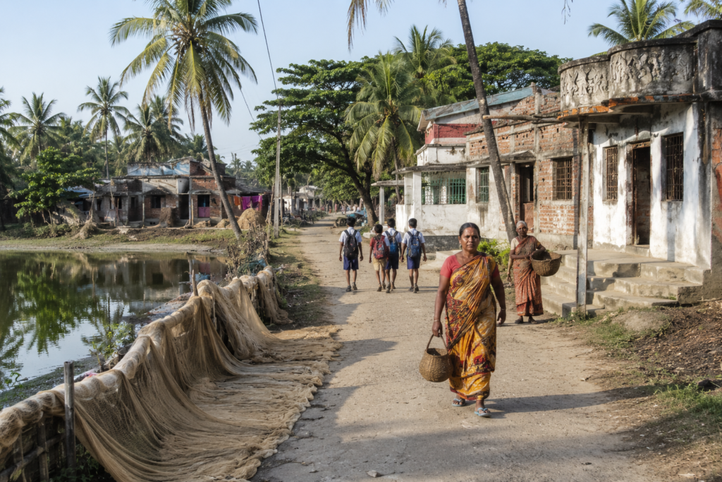Bakkhali Walking Through the Villages